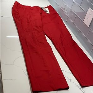 Chico’s red slimming petite seamed trousers